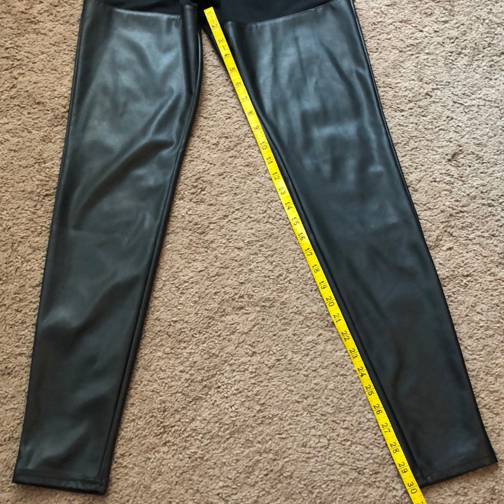 NEW Leith Faux Leather Black Leggings Sz Small - Picture 6 of 7
